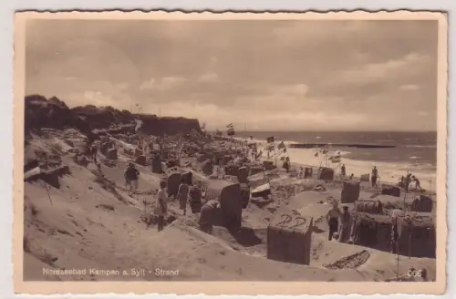 68218 Ak Nordseebad Kampen auf Sylt Strandleben 1934