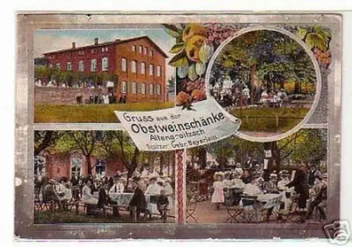 00328 Ak Gruß aus d. Obstweinschänke Altengroitzsch 1911