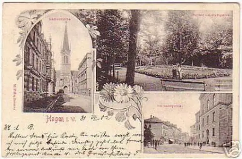 03400 Mehrbild Ak Hagen in W. Landgericht usw. 1902