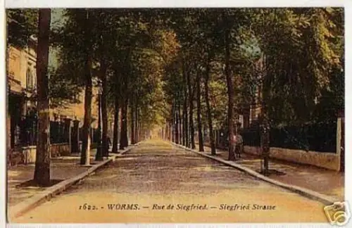 04145 Ak Worms Siegfriedstrasse um 1920