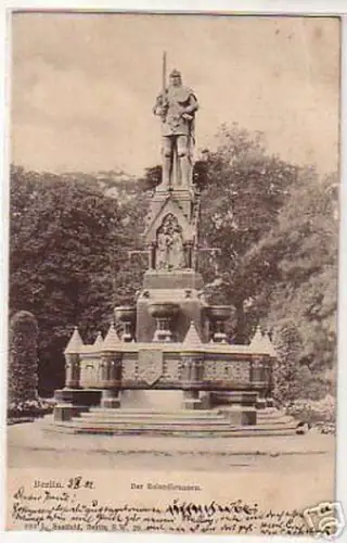 04393 Ak Berlin Der Rolandbrunnen 1902