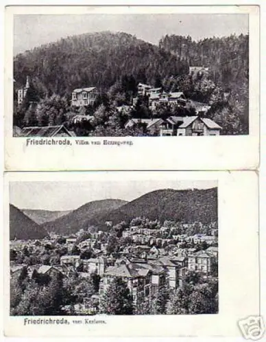 2 schöne Ak Friedrichroda Thür. Herzogsweg usw. um 1900