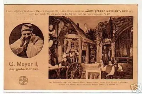 schöne Ak Berlin Gasthof "Zum groben Gottlieb" 1913