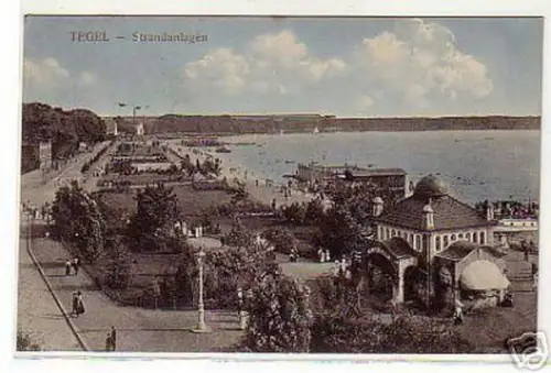 schöne Ak Berlin Tegel Strandanlagen 1913