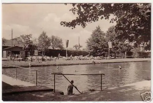 schöne Ak Schwimmbad Polenz bei Neustadt 1959
