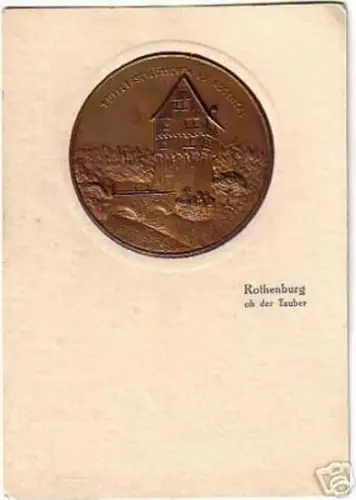 schöne Künstler Reliefkarte Rothenburg o.d.T. um 1930