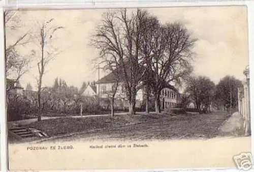04759 Ak Böhmen Pozdrav ze Zlebu 1919