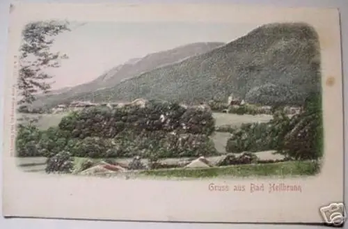 schöne Relief Ak Gruss aus bad Heilbrunn um 1900