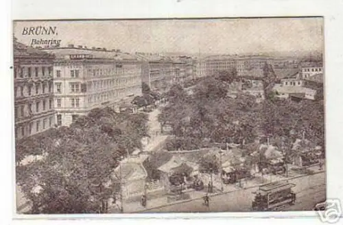 03584 Ak Böhmen Brünn Bahnring mit Grand Hotel 1915