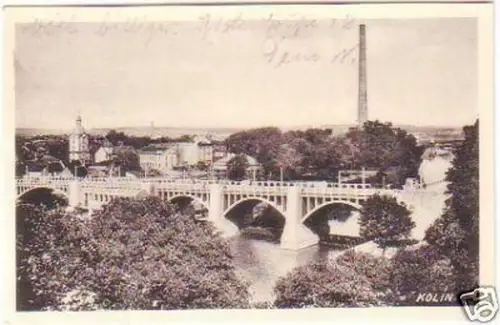 23757 Mehrbild Ak Kolin in Böhmen Brücke um 1939