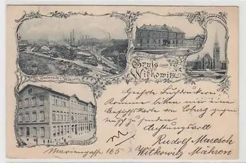 20761 Ak Gruß aus Witkowitz Industriegebiet 1897