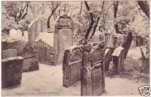 20704 Ak Prag Partie des alten jüdischen Friedhofs 1907