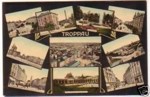 22090 Mehrbild Ak Troppau Elektrizitätswerk usw. 1909