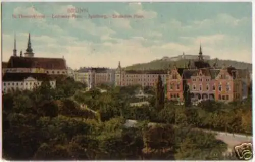 12469 Ak Brünn Lazensky-Platz, Spielberg usw. 1913