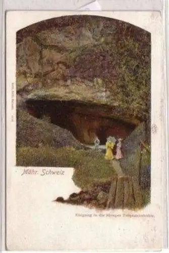 48842 Ak Mährische Schweiz Tropfsteinhöhle um 1910