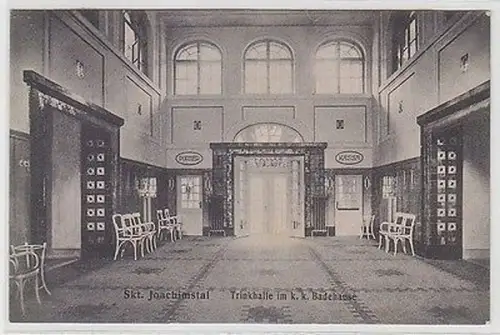 56025 Ak St. Joachimstal in Böhmen Trinkhalle im K.K. Badehause 1913