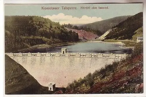 61211 Ak Komotauer Talsperre 700000 cbm fassend um 1910