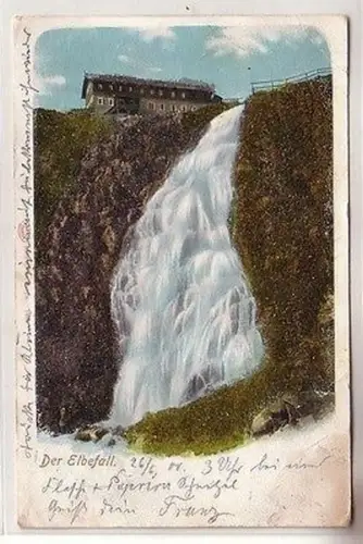 56538 Flitter Ak Der Elbfall 1900
