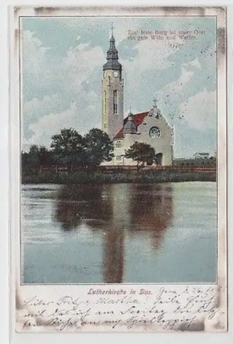 62783 Ak Lutherkirche in Dux Duchcov 1906