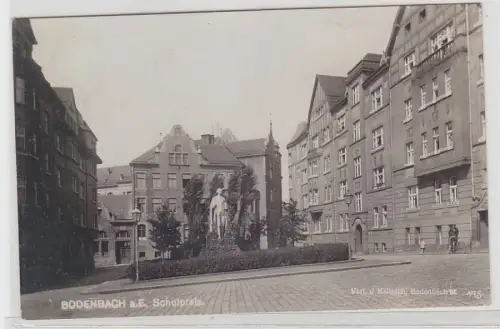 68119 Foto Ak Bodenbach an der Elbe Schulplatz 1930