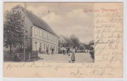 88784 Ak Gruß aus Peterswald Weinstube 1902
