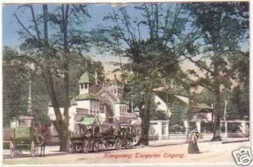 29465 Feldpost Ak Königsberg Tiergarten Eingang 1917