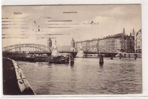 35531 Ak Stettin Hansabrücke 1914