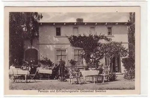 54596 Ak Ostseebad Swantus Pension und Erfrischungshalle um 1920