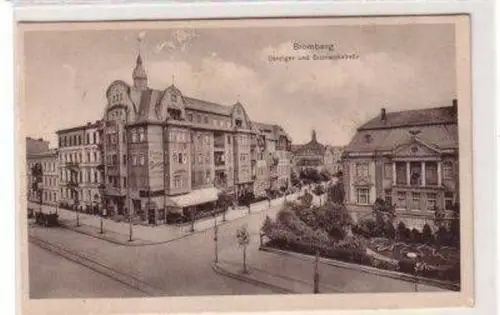 49330 Ak Bromberg Danziger und Bismarckstrasse 1915