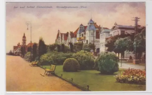 93896 AK See- und Solbad Swinemünde - Strandpromenade-West