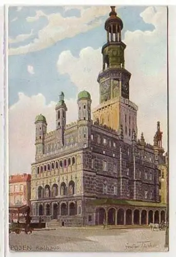 35127 Ak Posen Rathaus Verein Deutschtum Ausland um1940