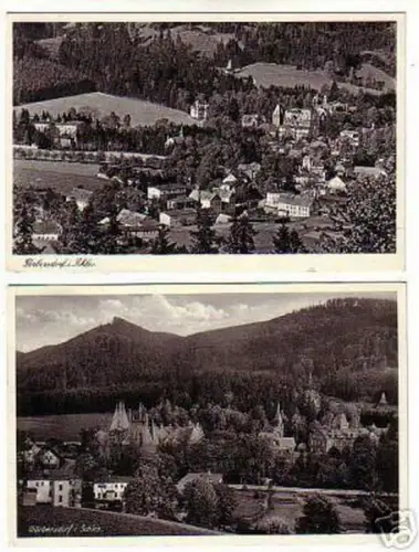 2 Ak Görbersdorf in Schlesien Totalansicht 1939