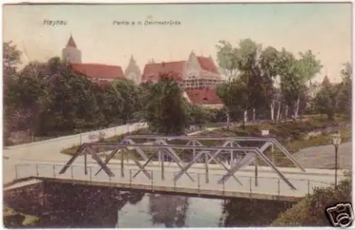 21379 Ak Haynau Partie an der Deichsabrücke 1909
