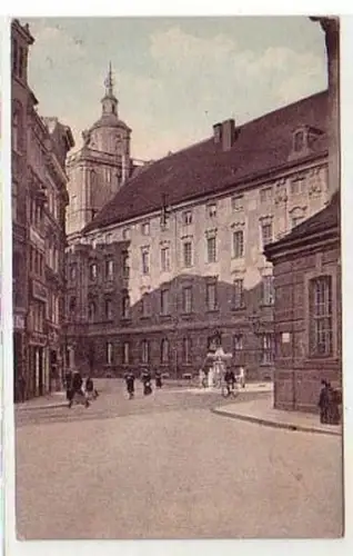 36320 Ak Breslau Universität mit Fechtbrunnen 1915