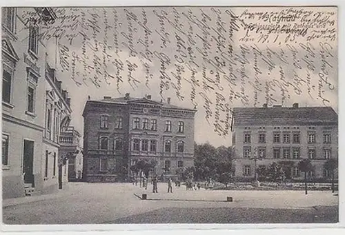 64721 Ak Haynau Schloßplatz mit Rathaus und Mädchenschule 1905