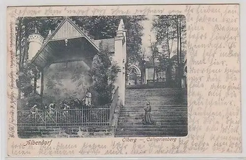 66630 Ak Albendorf in Niederschlesien Ölberg Calvarienberg 1907