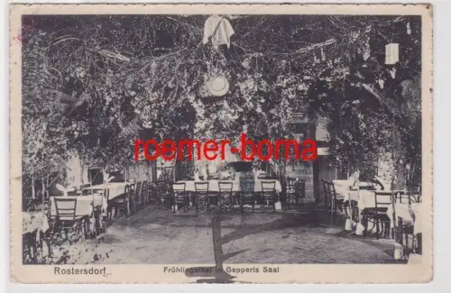 85200 Ak Rostersdorf Trzesów Frühlingsfest in Gepperts Saal um 1940