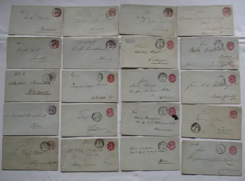 135 Belege Briefe Ganzsachen Postkarte Einschreiben Deutsches Reich (100522)
