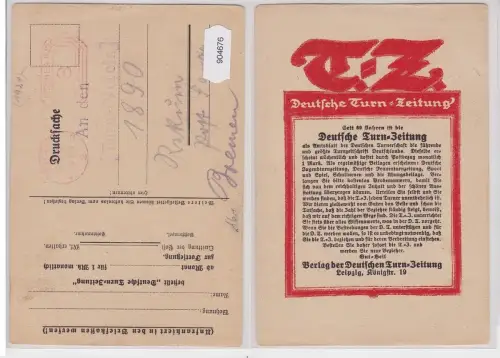 904676 Reklame Ak Deutsche Turn-Zeitung Leipzig Königstraße 19 Bestellkarte 1924