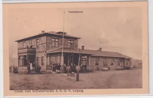 41814 Ak Gruß vom Schreberverein d.N.O.V. Leipzig Vereinshaus um 1930