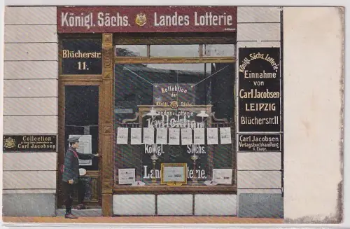 27812 Ak Leipzig Kgl.sächs. Landes Lotterie Blücherstraße 11 um 1910