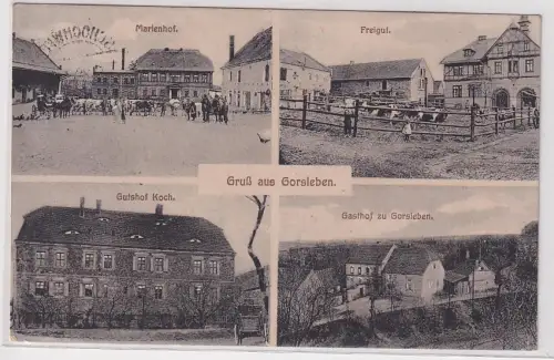 79882 Ak Gruß aus Gorsleben bei Schochwitz Freigut, Gutshof usw. 1928
