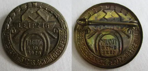 Abzeichen Landesverband des sächs. Schmiedegewerbes Tagung Leipzig 1928 (106985)