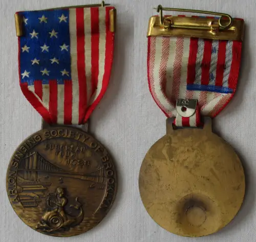 Medaille Arion Singing Society Of Brooklyn European Tour 1928 (164981)