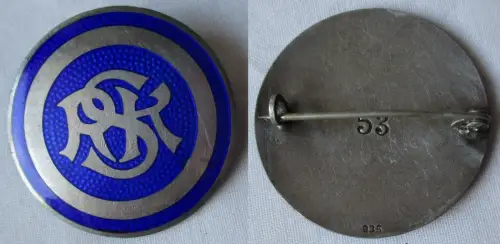 emailliertes Abzeichen 935er Silber Initialen RSK auf blauem Grund (172055)