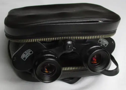 DDR Carl Zeiss Jena Fernglas 8x30 Deltrintem Gütezeichen Q1 mit Tasche (168155)