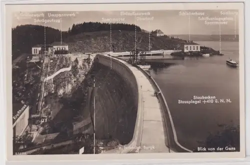 25025 Ak Saaletalsperre am Kl. Bleiloch Bleilochtalsperre um 1940