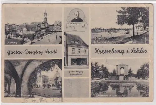 24749 Mehrbild Ak Gustav-Freytag-Stadt Kreuzburg i. Schlesien Kluczbork um 1940