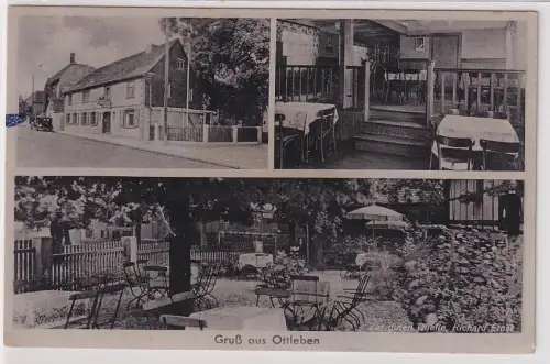 03244 Mehrbild Ak Gruß aus Ottleben bei Ausleben Gasthaus "Zur guten Quelle" 
