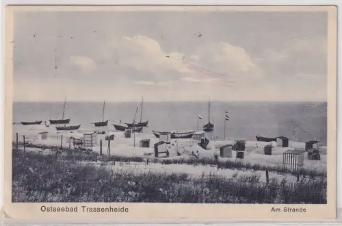 44167 Ak Ostseebad Trassenheide Am Strande. Insel Usedom 1929